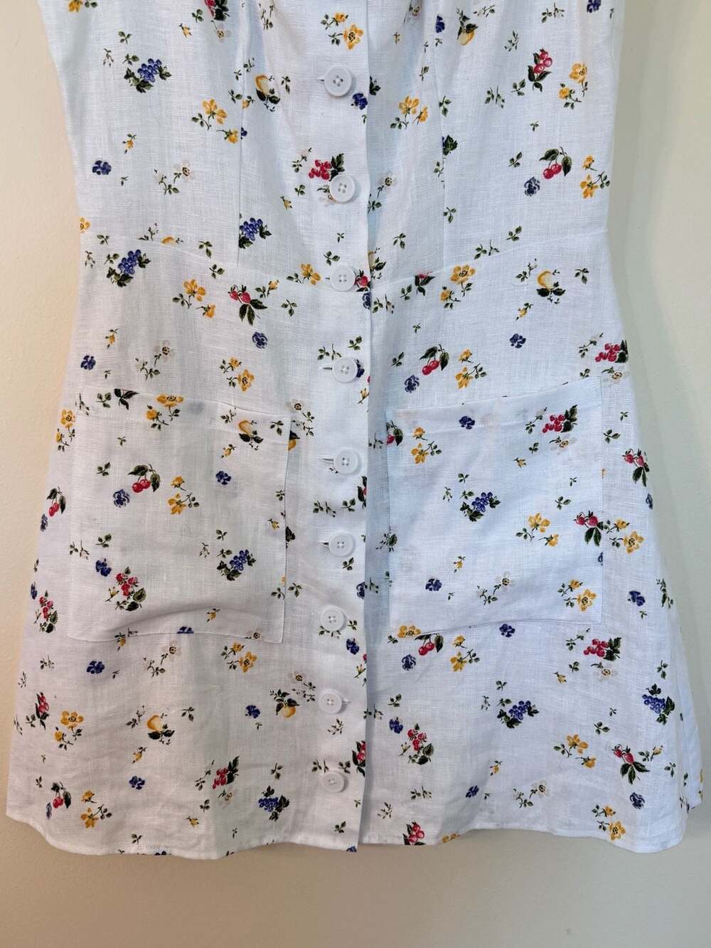 Reformation Jill Linen Floral Mini Dress with Pockets - Picture 3 of 6